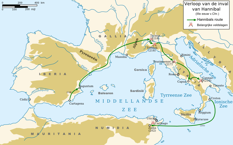 vaarroutes Middellandse-Zee